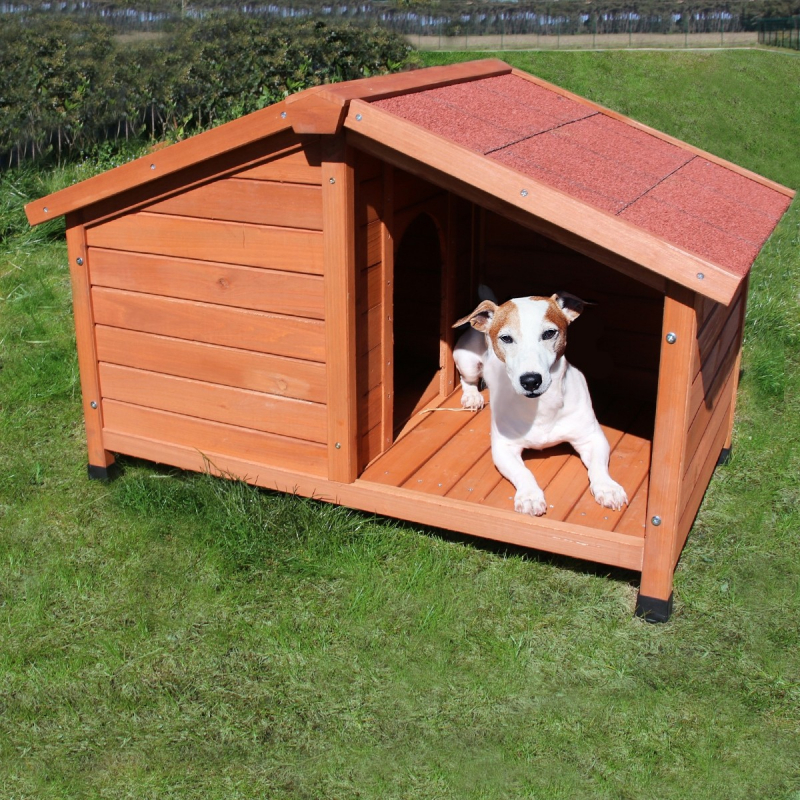 Caseta para perros con terraza Zolia Maya - 2 tamaños disponibles
