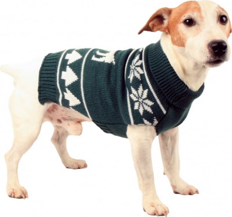 Жаккардовый свитер Zolia Festive Reindeer для собак - доступно несколько размеров 