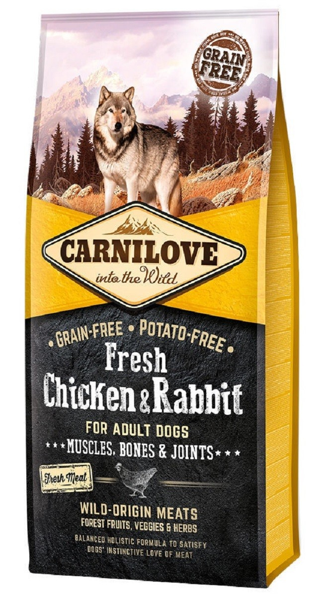CARNILOVE FRESH Chicken & Rabbit Ração seca sem cereais para cães