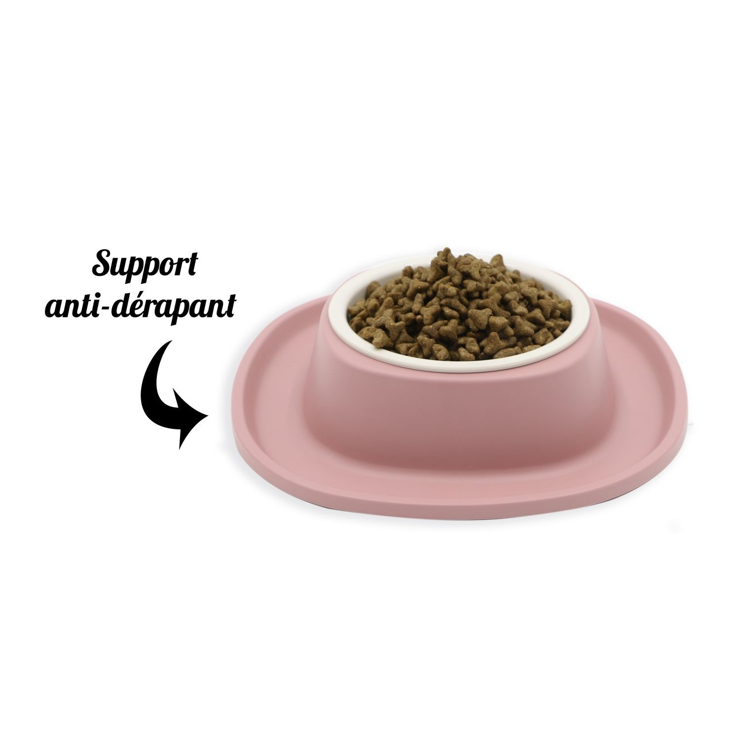 Ciotola per piccoli cani o gatti Simple Soft Touch con ciotola di plastica