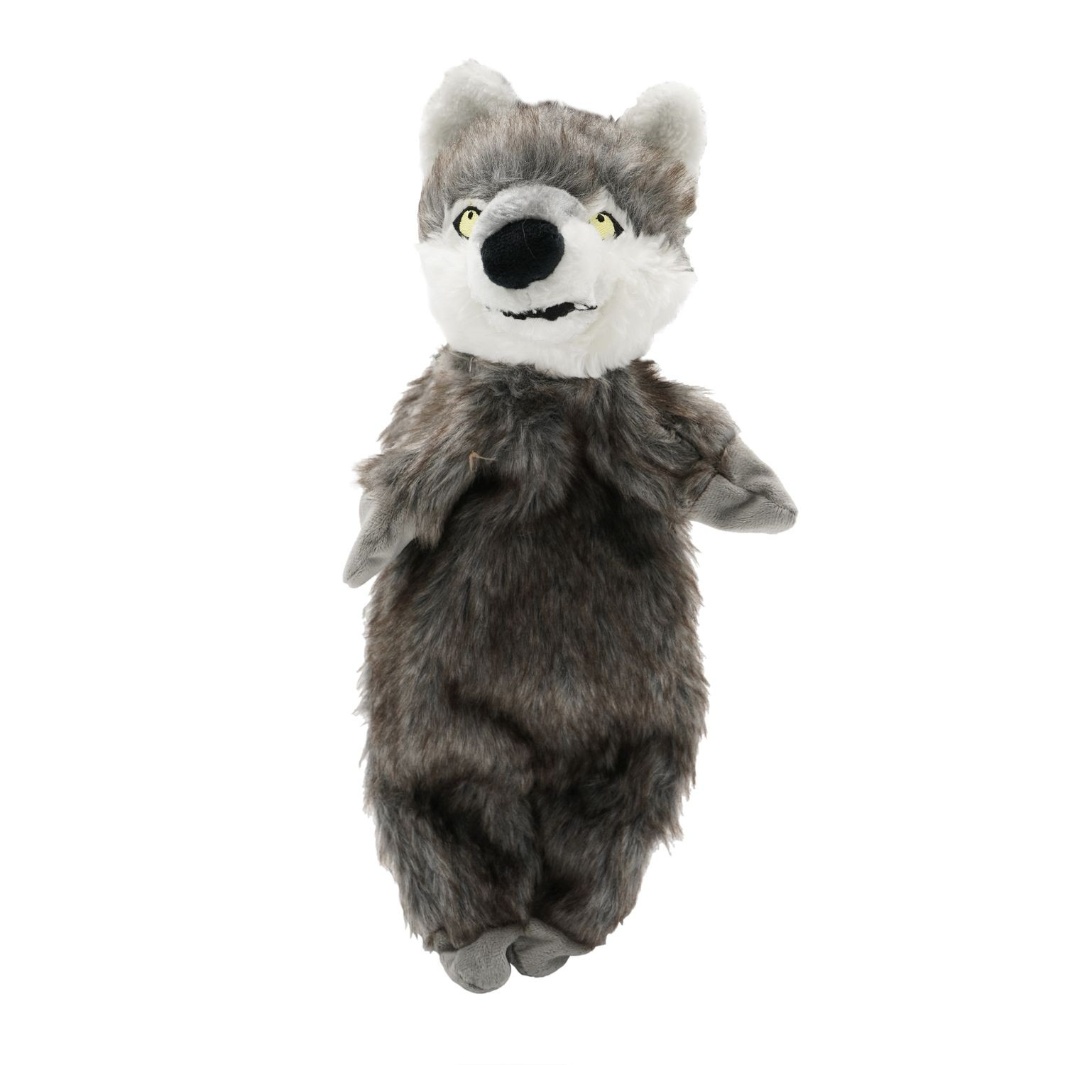 Pluche hondenspeeltje met geluid Wolf Furry Skinneeez 50 cm