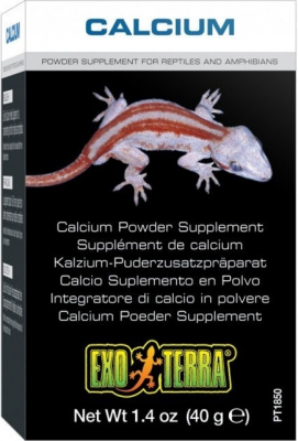 Soins pour reptiles supplément calcium + D3 Exo Terra 90g