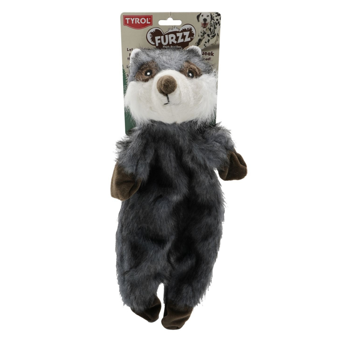 Peluche per cane; Con suono, Procione Furry Skinneeez - 50cm