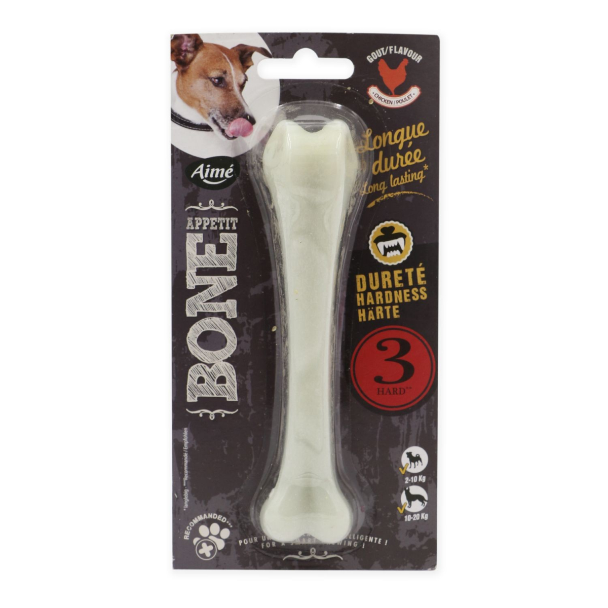 GimDog Bam-Bones all/'aroma di Pollo 18,4 cm Gioco per Cani per favorire la masticazione Gioco Antistress