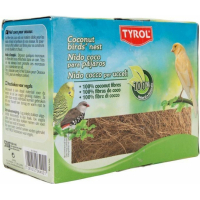TYROL Nid en Fibres de Coco pour Oiseaux Domestiques. 100% fibre de coco. Coloris Marron. 330G