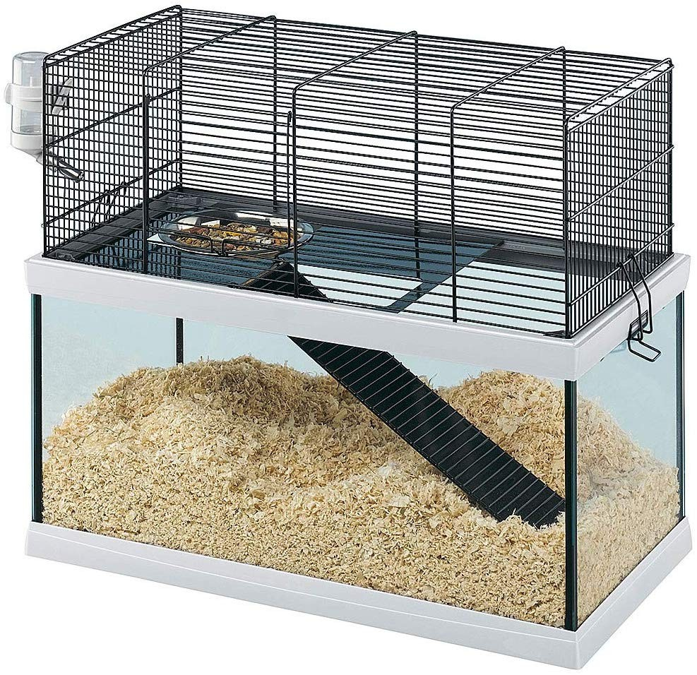 Gaiola de vidro Gaby de 50 até 80 cm para pequenos roedores