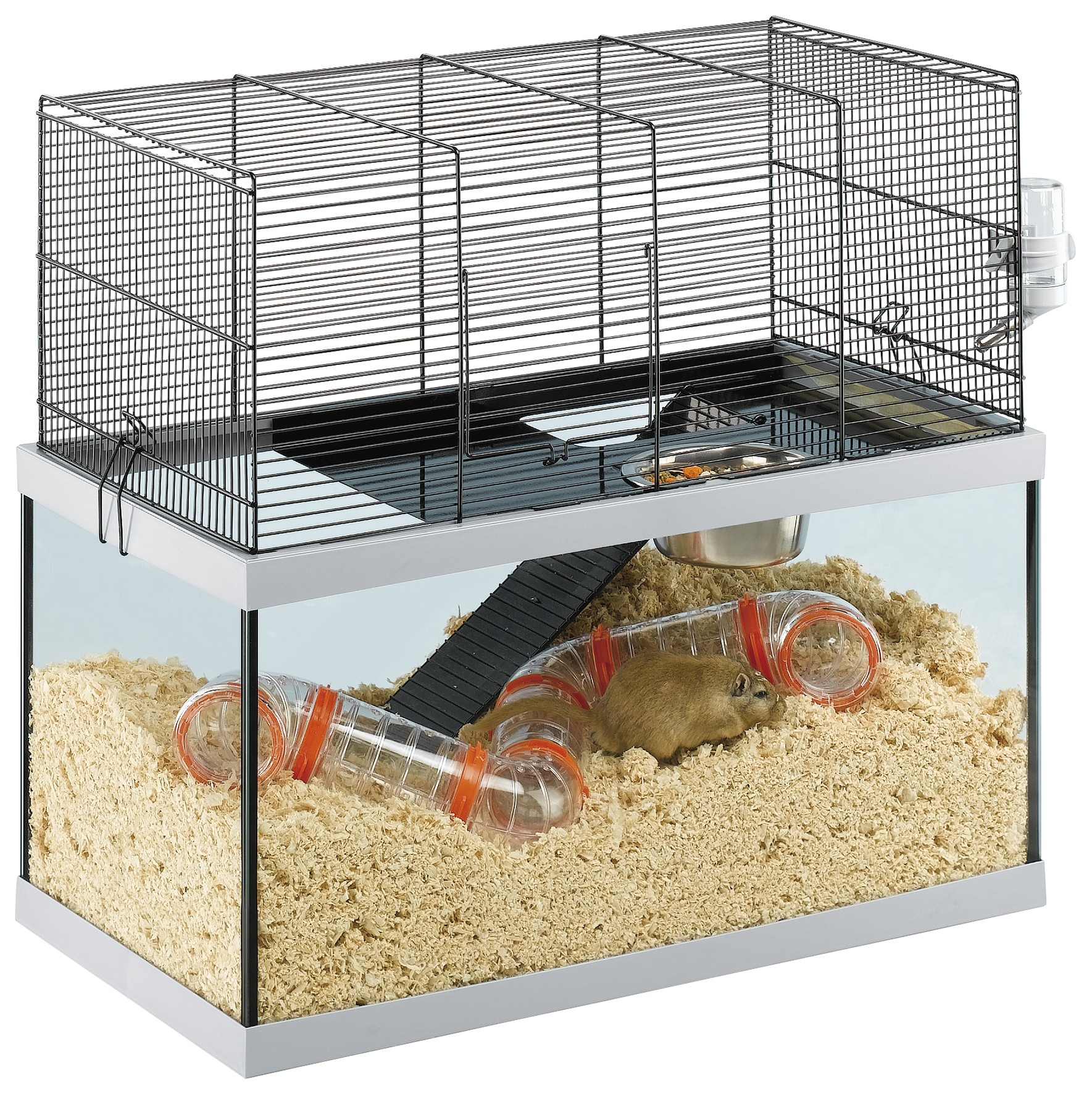 Gaiola de vidro Gaby de 50 até 80 cm para pequenos roedores