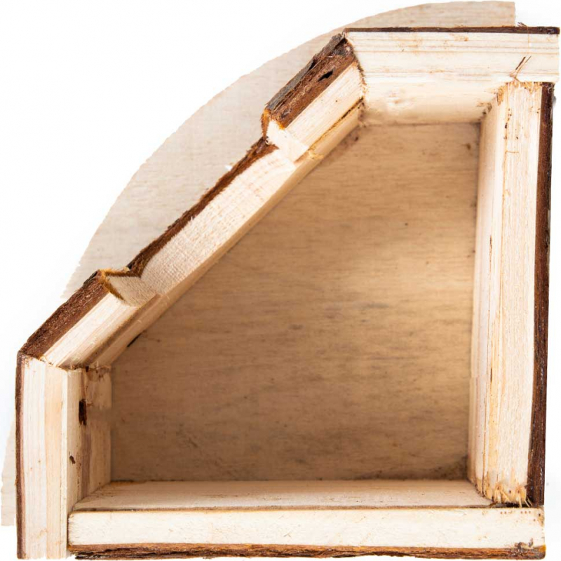 Maison d'angle en bois Zolia pour rongeurs - 4 tailles disponibles 
