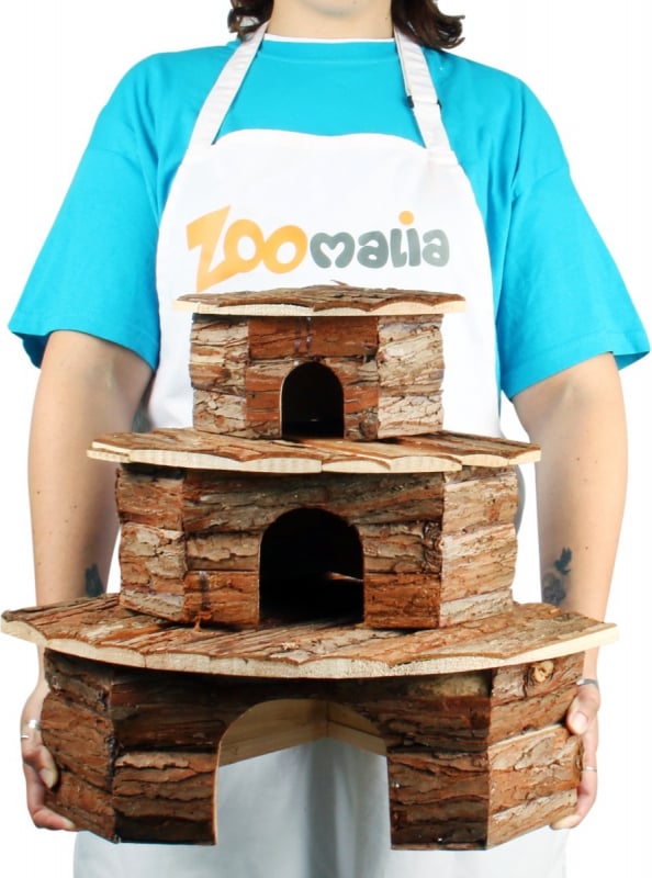 Eckhaus aus Holz Zolia für Kleintiere - 3 Größen erhältlich