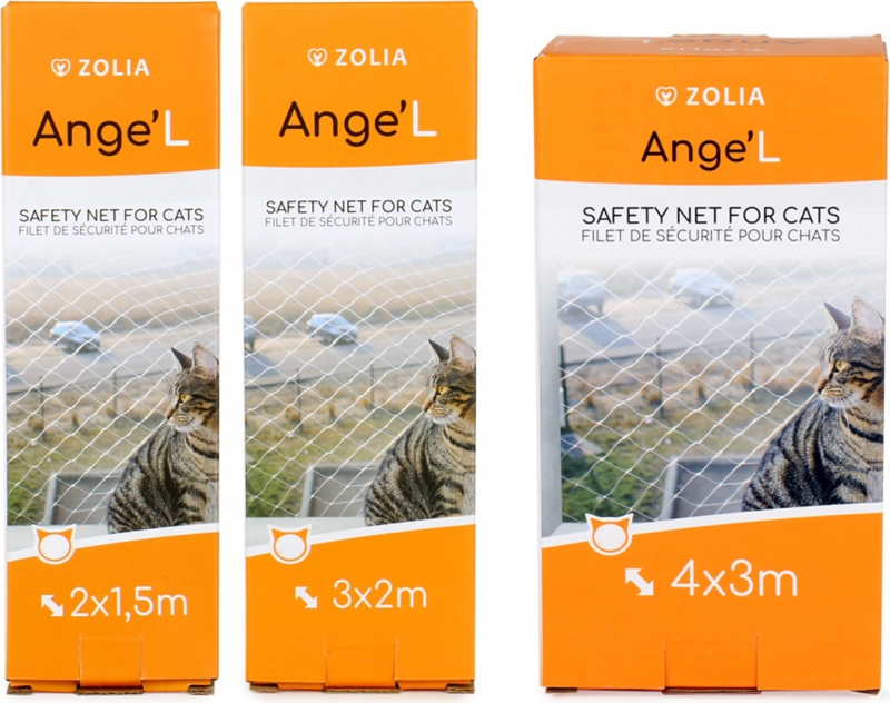 Filet de protection transparent pour chat Zolia Angel - 3 tailles disponibles 