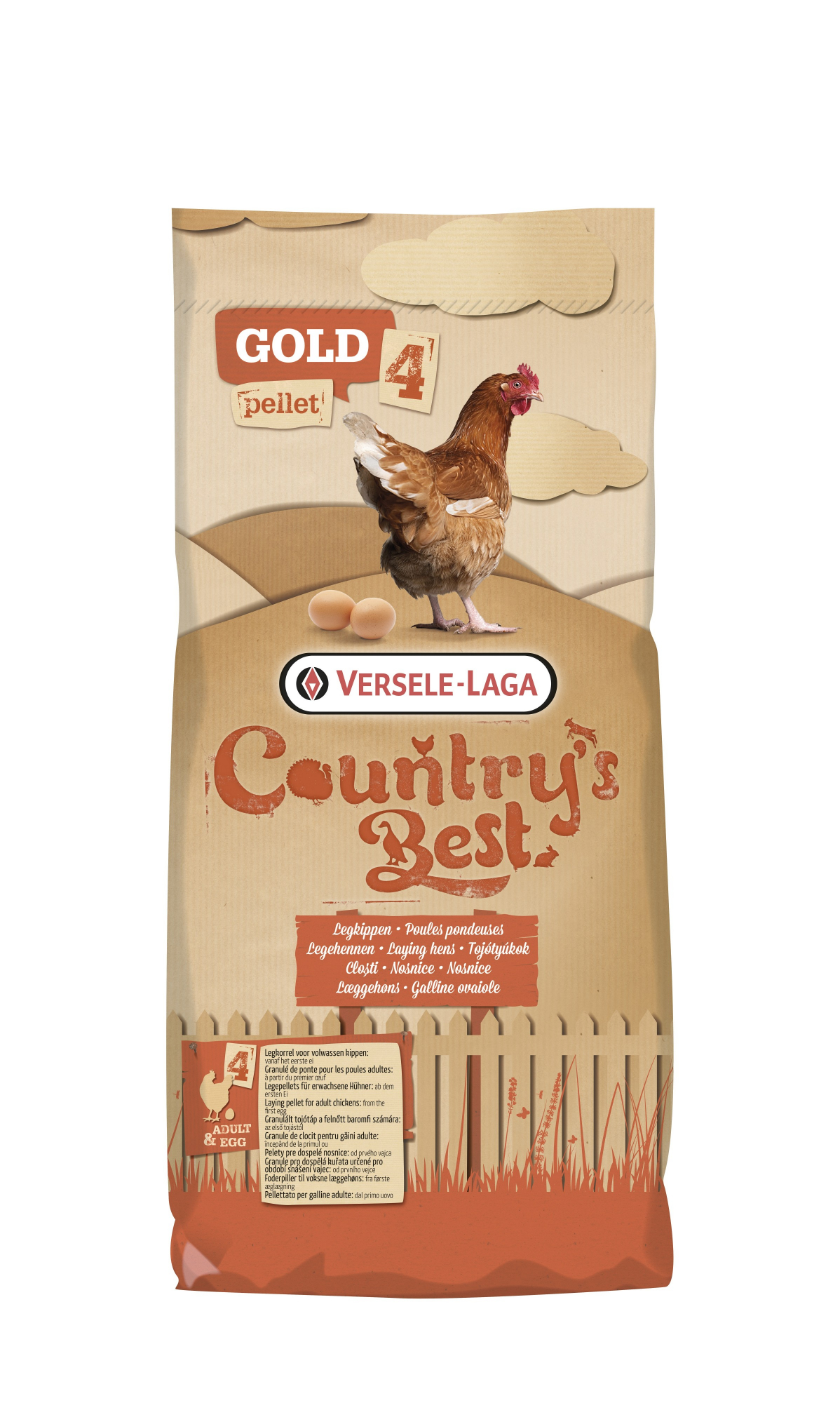 Gold 4 Pellet Country's Best Granulados de poedeira a partir do primeiro ovo