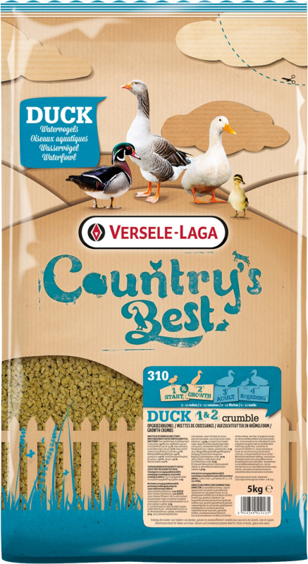 Duck 1&2 Crumble Country's Best Migajas de crecimiento para aves acuáticas