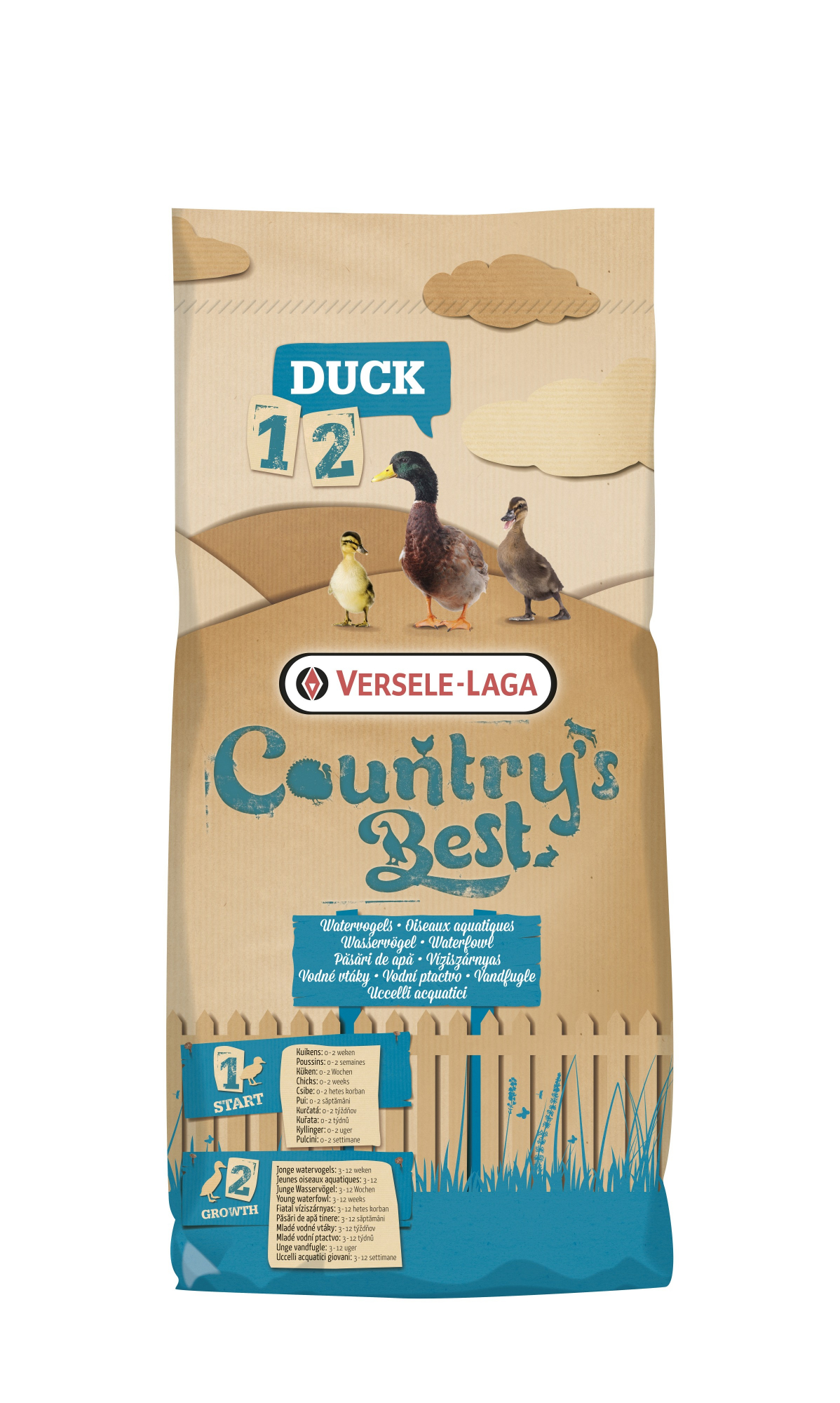 Duck 2 Pellet Country's Best Granulalto di crescita da 3 a 12 sett. per uccelli acquatici