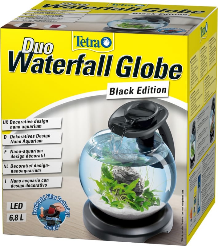 Aquarium Tetra Waterfall Globe - weiß oder schwarz