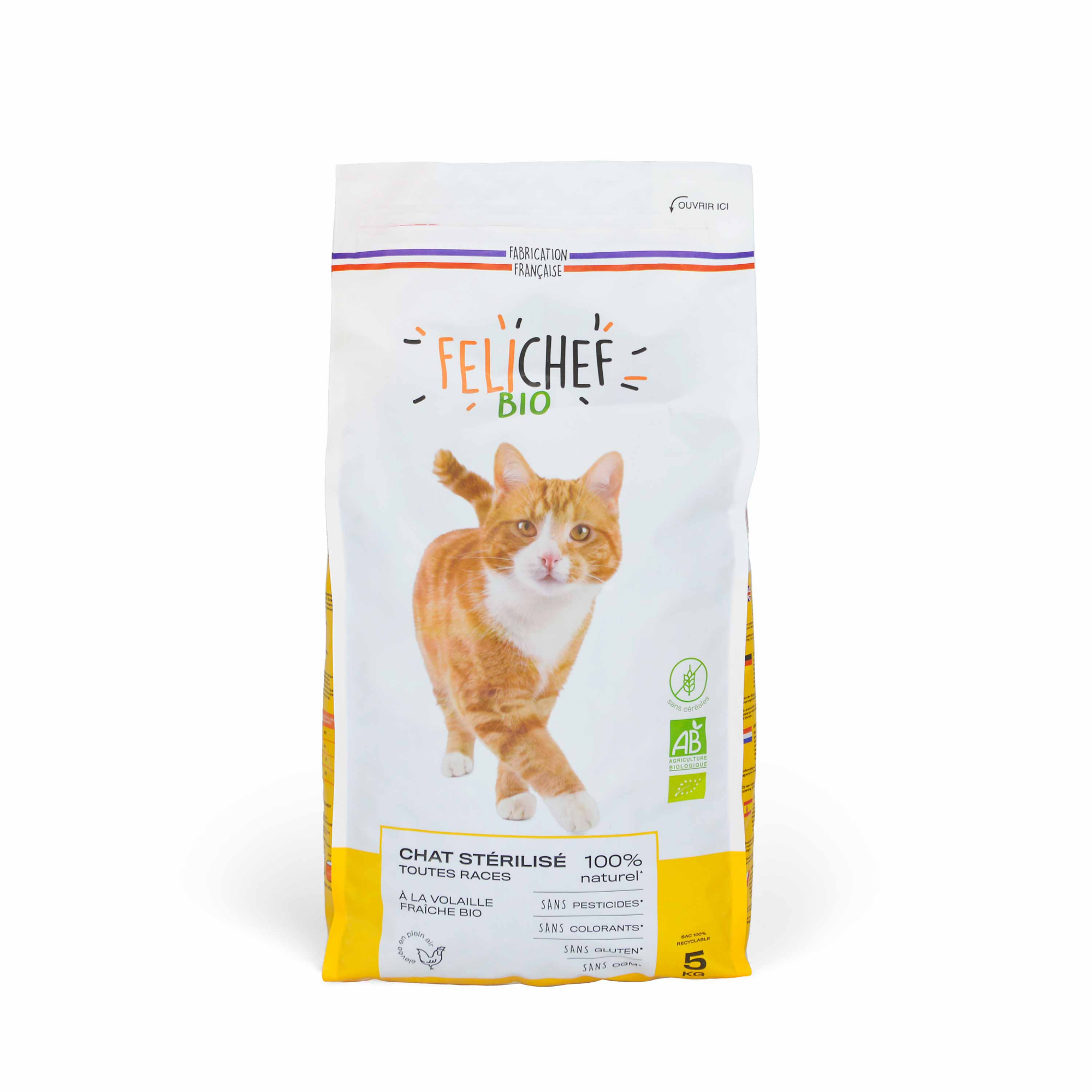 FELICHEF BIO Getreidefreies BIO Trockenfutter für sterilierte Katzen