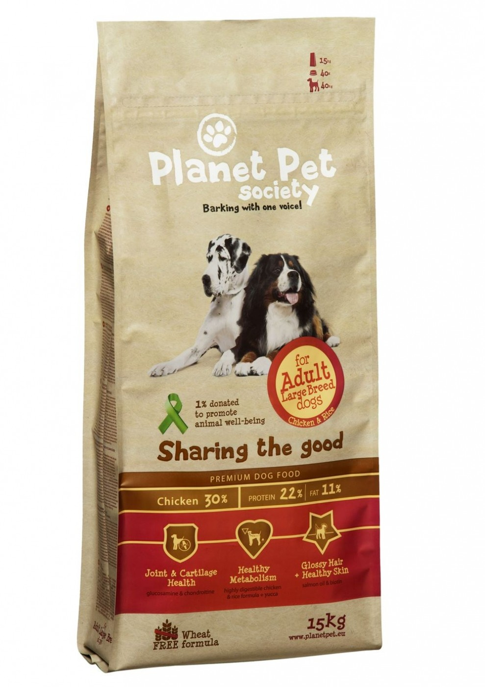 PLANET PET Adult Large Pollo & arroz para perro de tamaño grande
