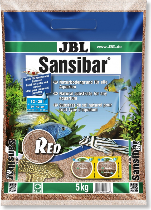 JBL Sansibar Red Sustrato rojo para acuarios