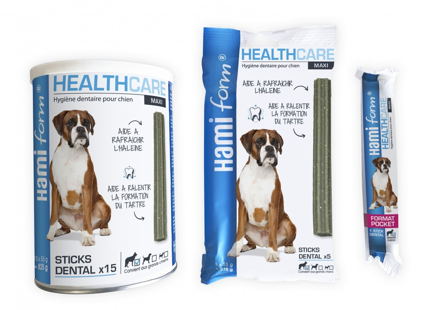 HAMIFORM Sticks dentales HealthCare Maxi - Perros de razas grandes