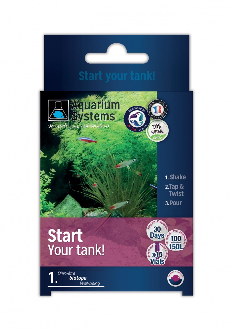 Programme Uni-doses Süßwasser Aquarium Systems