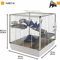 Cage deux niveaux pour Furet - 80 cm - Ferplast Furet XL 