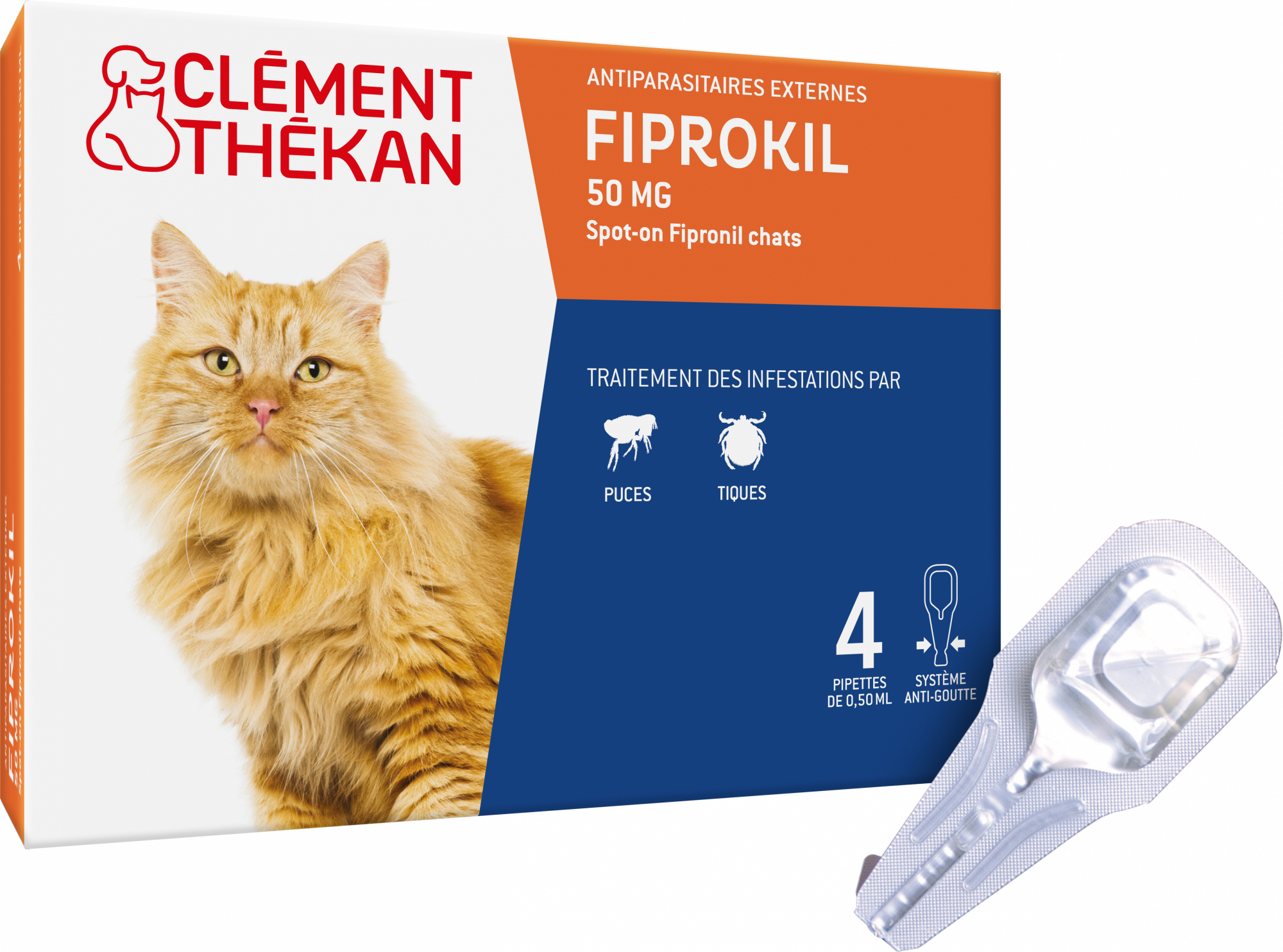 Clément Thékan Fiprokil - Antiparasitario Externo para Gato