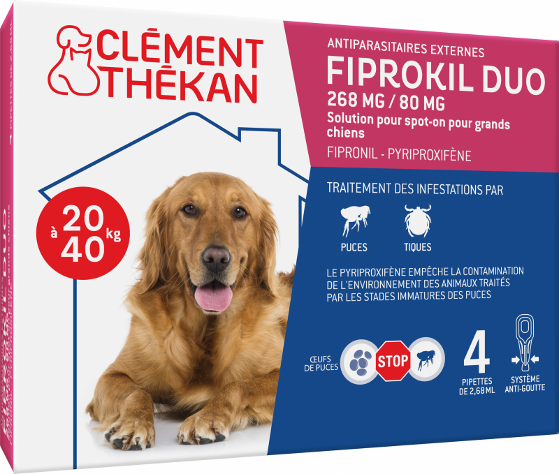Clément Thékan Fiprokil DUO - Antiparassitario Esterno per Cani