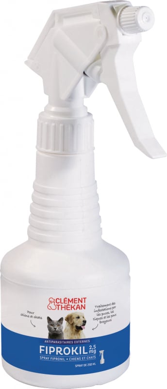 Clément Thékan Spray Anti-Puces Anti-Tiques Chien Chat - 3 contenances disponibles