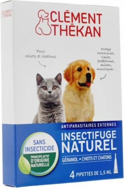 Clement Thekan Spot On Insectifuge Naturel Pour Chien Et Chat