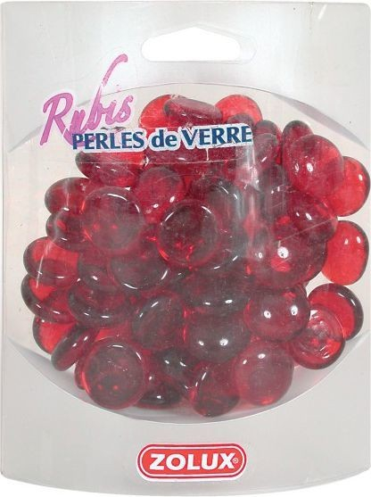 Perle di vetro color rubino
