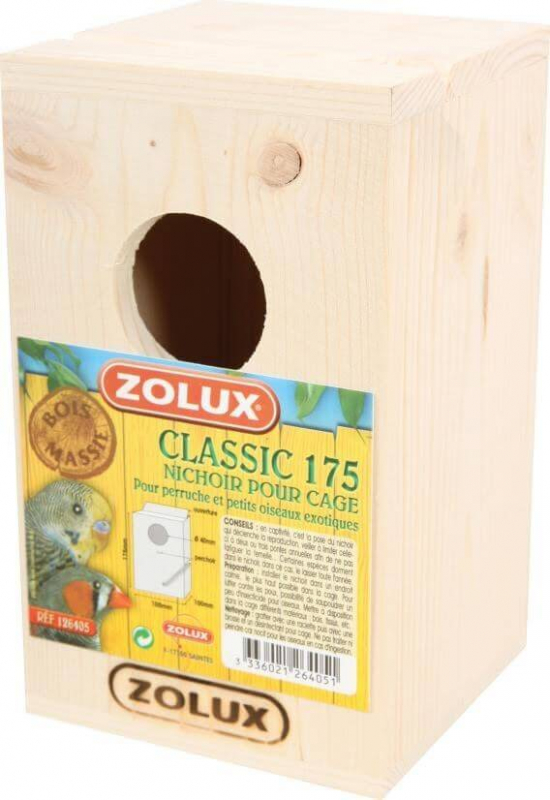Caixa de nidificação Classic 175 para periquitos e pequenos pássaros exóticos