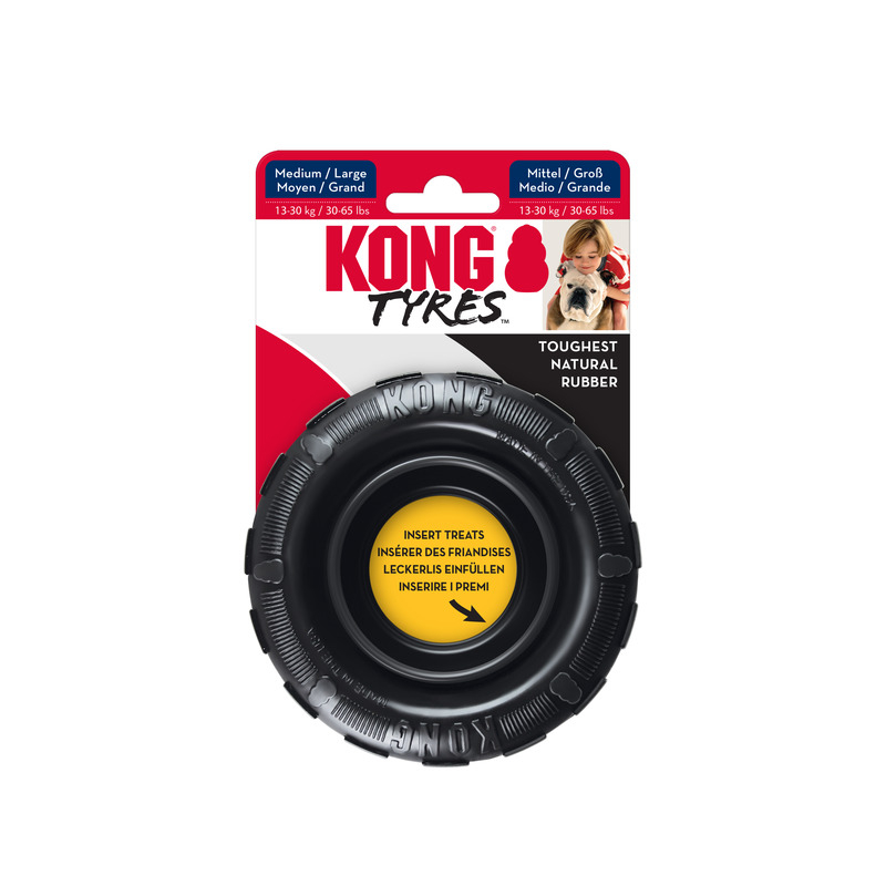 Brinquedo KONG Tires Preto - 2 tamanhos disponíveis