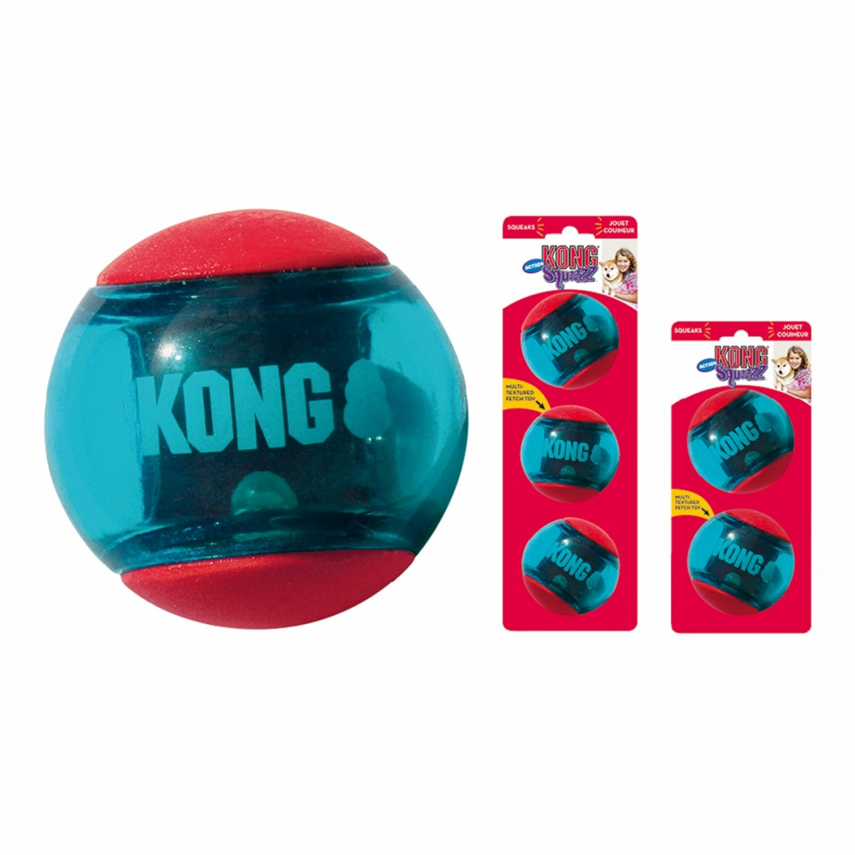 Pelota para perro KONG Squeezz® Action Ball