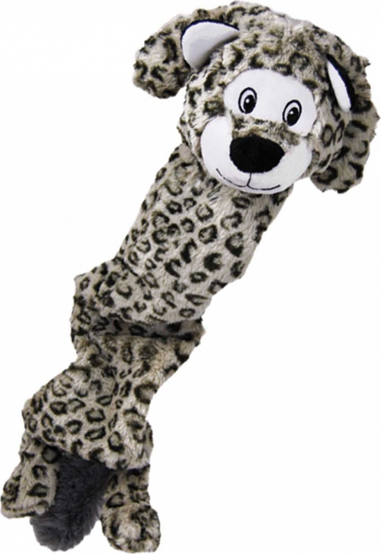 Brinquedo peluche KONG Stretchezz Jumbo Snow Leopardo XL