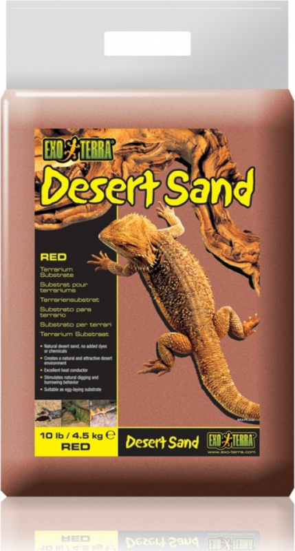 Sabbia per terrario desertica Exo-Terra rossa