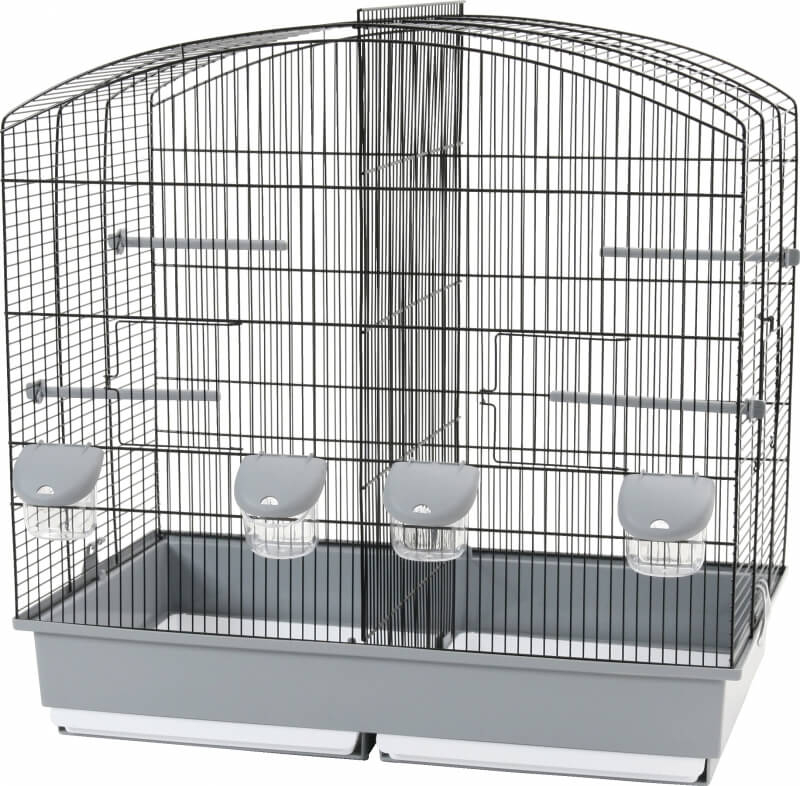Cage d'élevage Family 6 noire grise - H40cm
