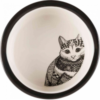 Ciotola in ceramica per gatti Zentangle