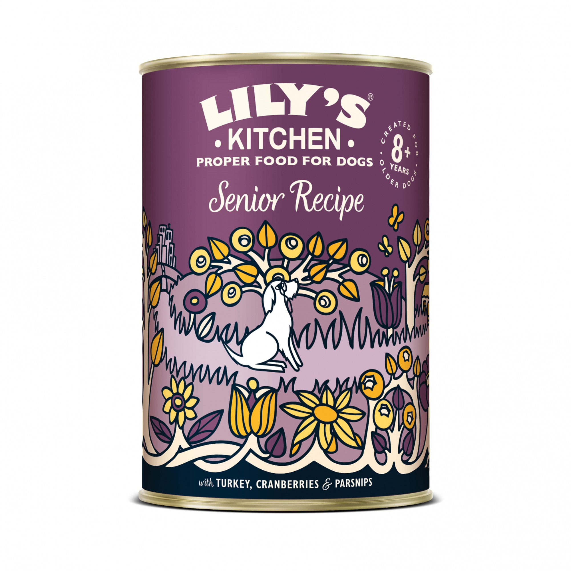 LILY'S KITCHEN Senior Recipe alimento húmido peru & mirtilo para cão sénior 400g