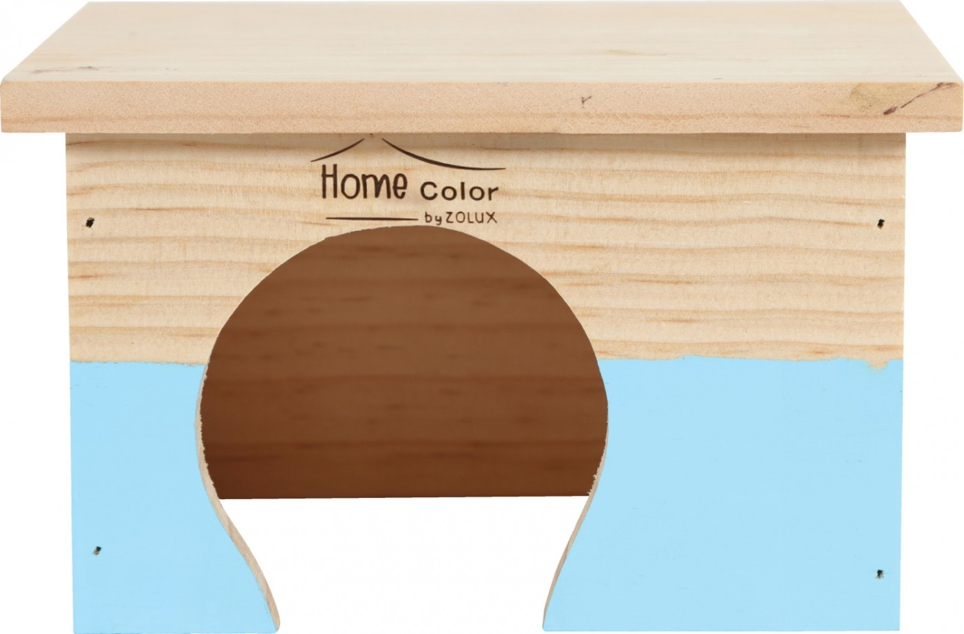 Rechteckiges Holzhaus mit Flachdach für Nagetiere - mehrere Dimensionen