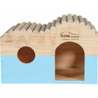 Maison en bois pour rongeur vague rondin - Home color