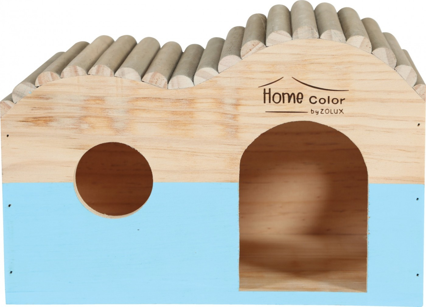 Holzhaus für Nagetiere runde Welle - Home color
