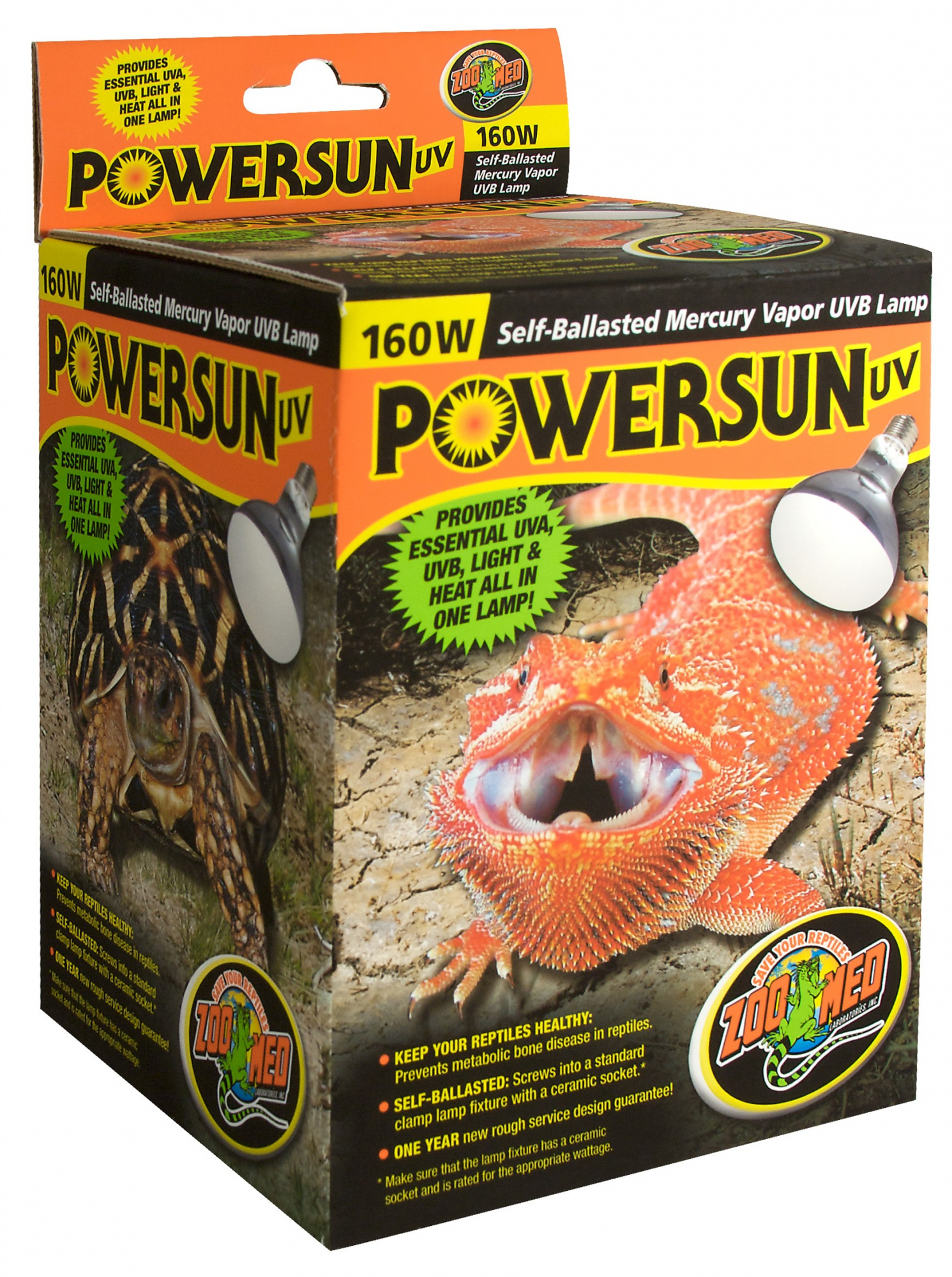 ZooMed Powersun UVA, UVB All-in-One-Glühbirne für Reptilien