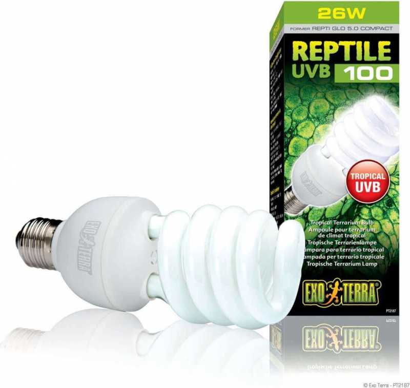 Lamp UVB 100 voor tropisch klimaat (Vroeger Repti Glo 5.0)