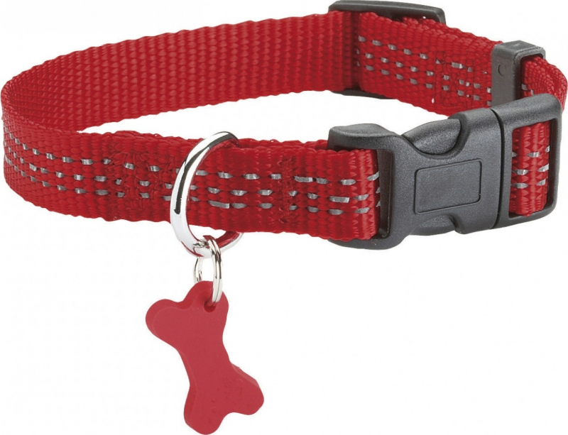 Collare Safe per cani BOBBY Rosso - Riflettente