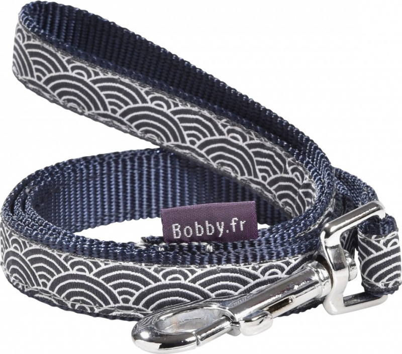 Laisse pour chien en tissu et nylon BOBBY Seigaiha - 100cm 