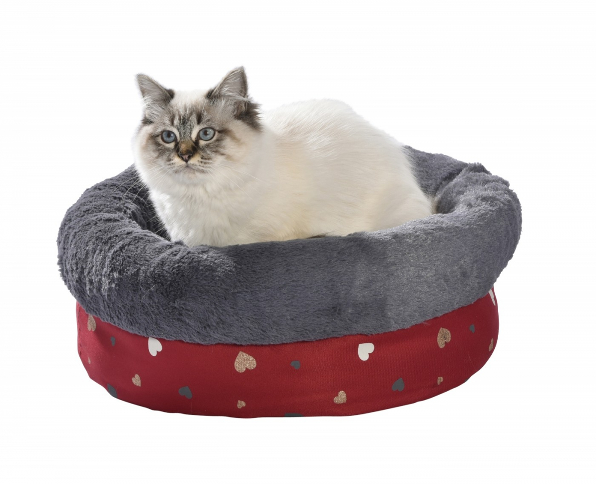 Nid Pour Chat Bobby Idylle Toutes Saisons Rouge Ou Noir 40 Cm