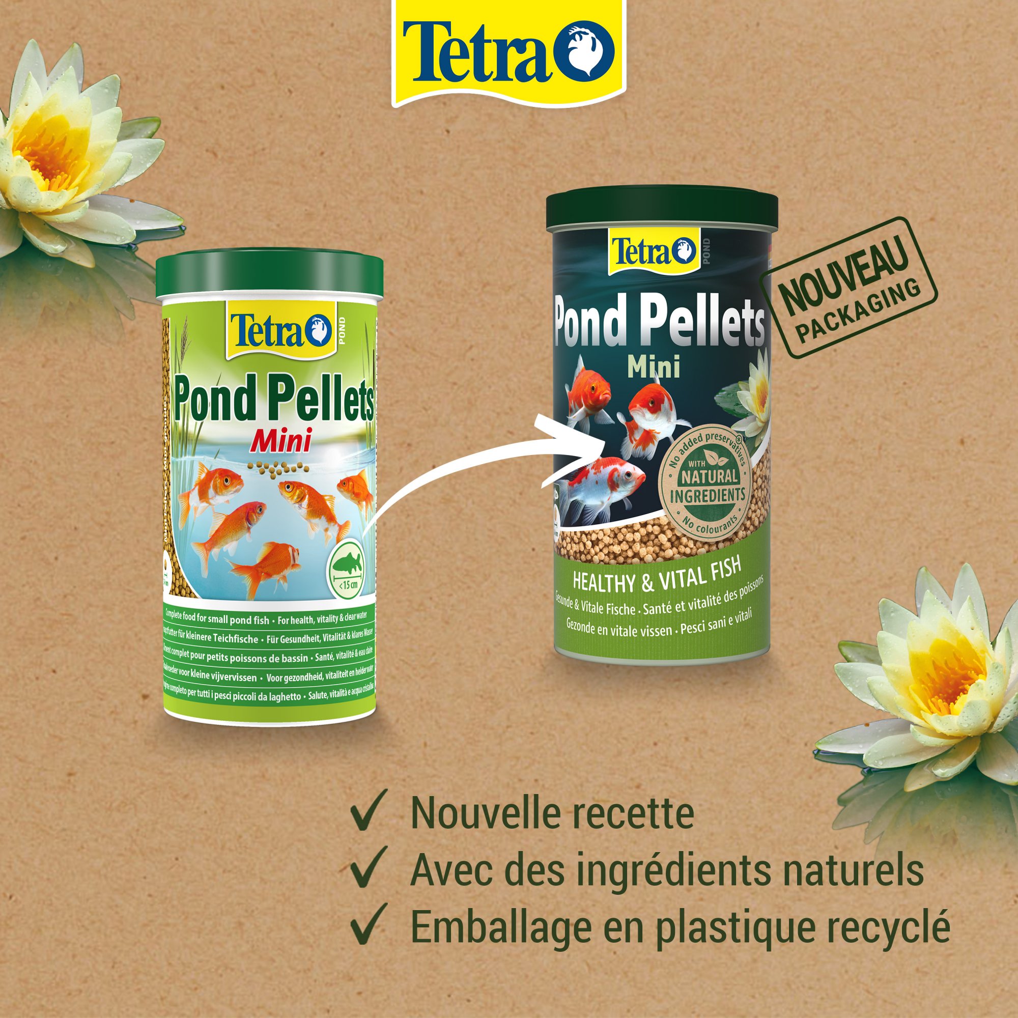 Tetra Pond Pellets Mini Alleinfuttermittel für kleine Teichfische