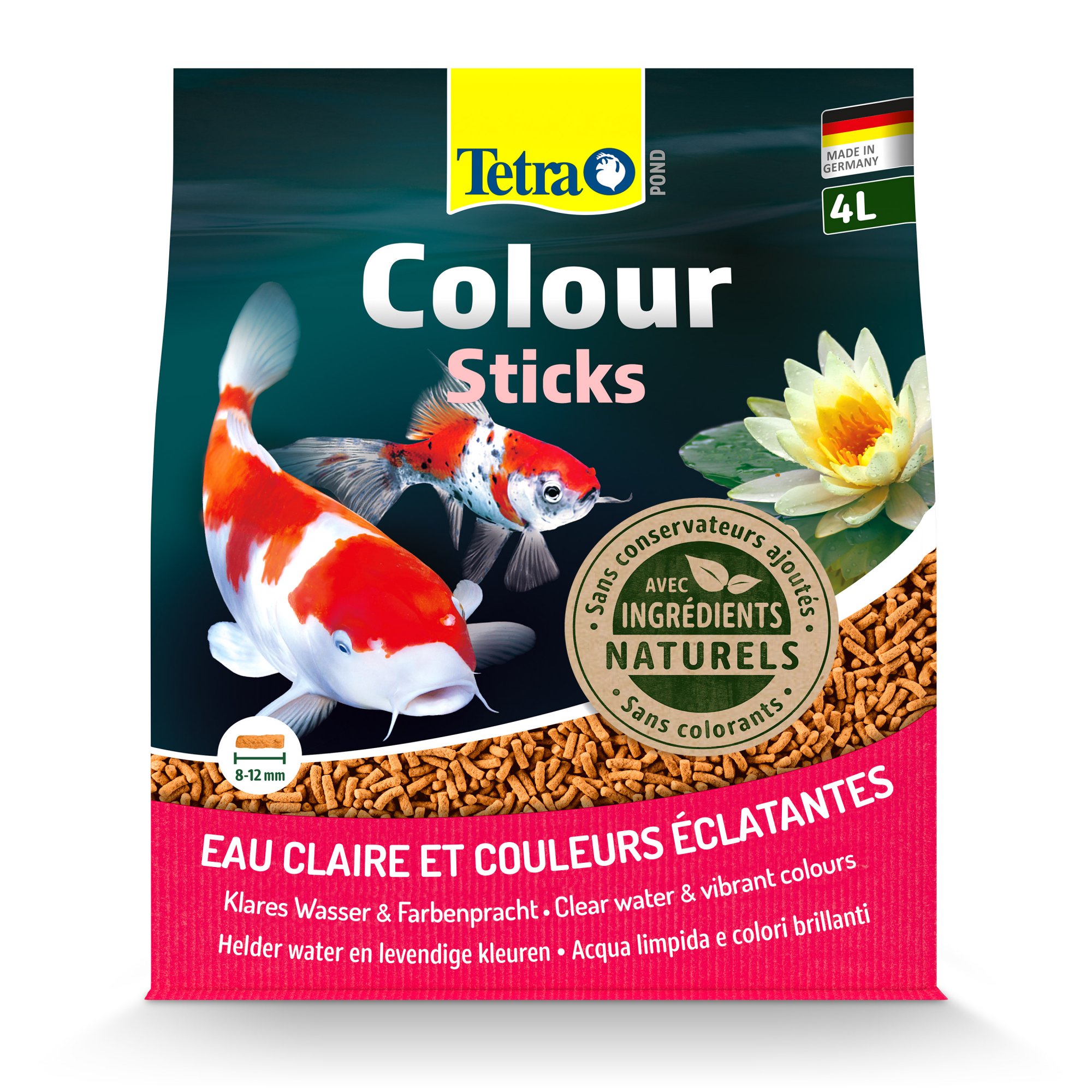 Tetra Pond Colour Sticks Aliment complet pour poissons de bassin aux couleurs éclatantes