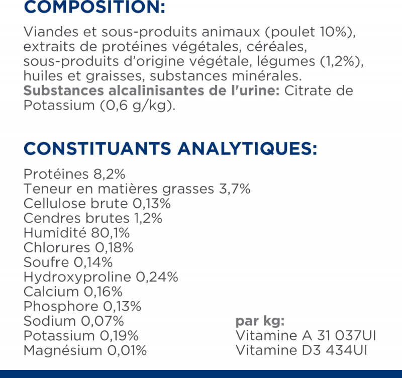 HILL'S Prescription Diet c/d Urinary Multicare Mijotés pour Chat - Poulet & Légumes