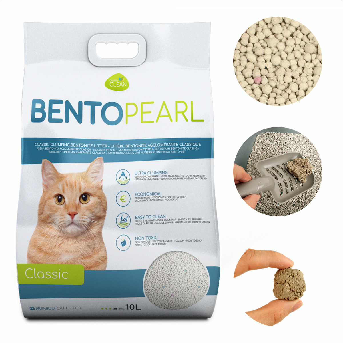 Litiere Minerale Pour Chat Ultra Agglomerante Bentopearl Classic