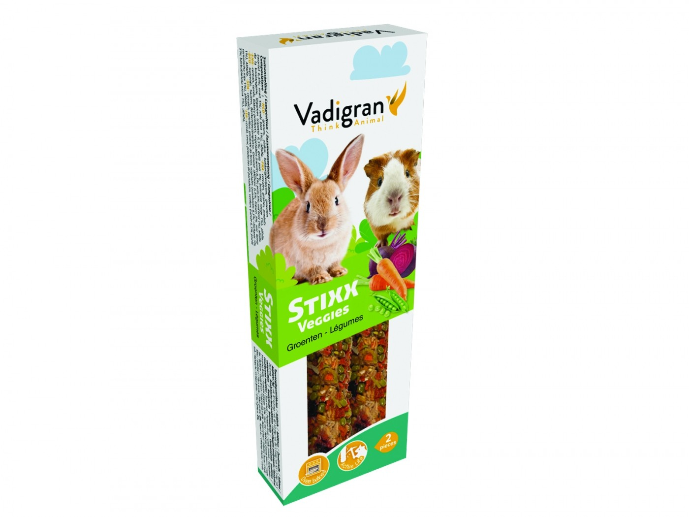 Barritas de verduras Vadigran StiXX Veggies conejos y cobayas 115g